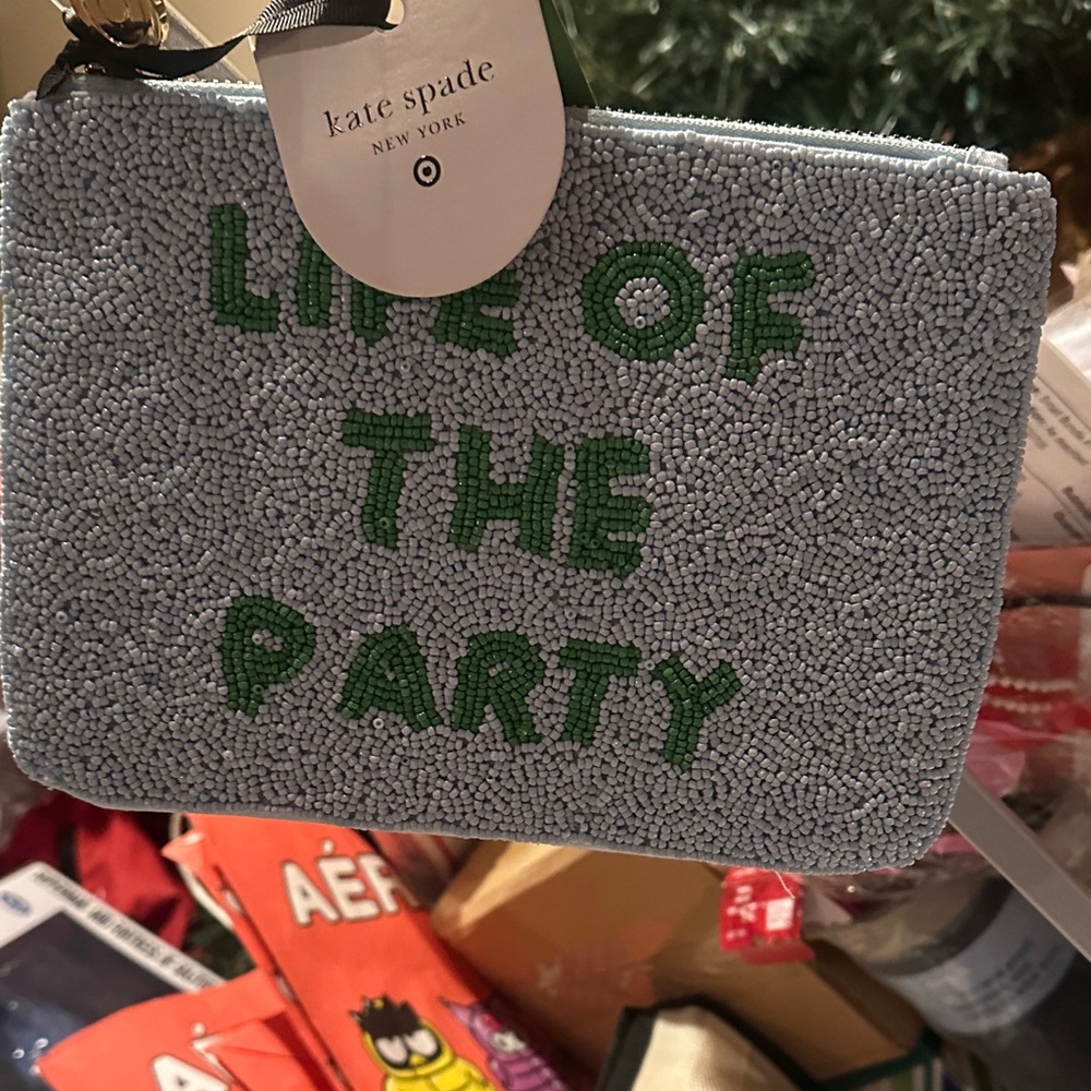 Kate Spade Beaded Pouch - Blue and Green